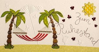 Doppelkarte. Patchwork Ruhestand