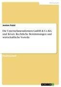 Die Unternehmensformen GmbH & Co.KG und KGaA. Rechtliche Bestimmungen und wirtschaftliche Vorteile