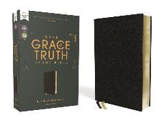 NASB, The Grace and Truth Study Bible (Trustworthy and Practical Insights), Bonded Leather, Black, Red Letter, 1995 Text, Comfort Print