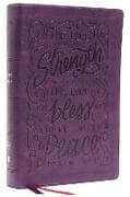NKJV, Giant Print Center-Column Reference Bible, Verse Art Cover Collection, Leathersoft, Purple, Red Letter, Comfort Print