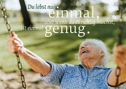 Eschbacher Textkarte. Du lebst nur einmal