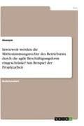 Inwieweit werden die Mitbestimmungsrechte des Betriebsrats durch die agile Beschäftigungsform eingeschränkt? Am Beispiel der Projektarbeit