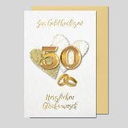 Doppelkarte. Goldhochzeit Impressione