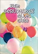 Doppelkarte. Mini - Zum Geburtstag (Luftballons)