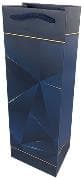 Flaschentasche. Muster blau-gold / blanko