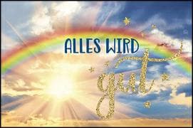 Doppelkarte. Midi - Alles wird gut (Regenbogen)
