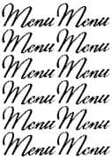 Peel Off Sticker, Menü, silber