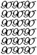Peel Off Sticker, 90 - silber