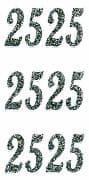 Glitter Sticker - 25 silber