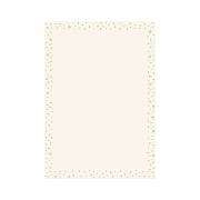 Design-W-Blatt DIN A4- Sternenrahmen, ivory, HF gold