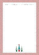 Design-W-Blatt DIN A4- 3 Bäume/Rahmen