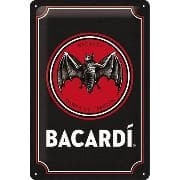 Blechschild. Bacardi / Logo Black
