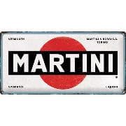 Blechschild. Martini / Logo White