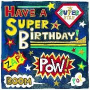 Karte. Super Birthday / Text