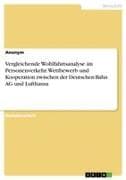 Vergleichende Wohlfahrtsanalyse im Personenverkehr. Wettbewerb und Kooperation zwischen der Deutschen Bahn AG und Lufthansa