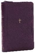 NKJV Compact Paragraph-Style Bible w/ 43,000 Cross References, Purple Leathersoft with zipper, Red Letter, Comfort Print: Holy Bible, New King James Version