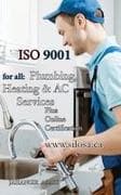 ISO 9001 for all Plumbing, Heating and AC Services