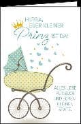 Doppelkarte. Euer kleiner Prinz... (Babywagen)