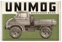 Blechschild. Daimler Trucks / Unimog Vintage