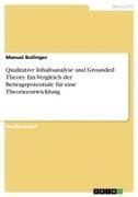 Qualitative Inhaltsanalyse und Grounded Theory. Ein Vergleich der Beitragspotentiale für eine Theorieentwicklung