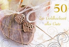 Doppelkarte / Plastikfrei / Goldhochzeit