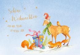 Doppelkarte. Feine Art X-mas quer 5601.A