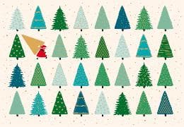 Doppelkarte. Feine Art X-mas quer 5618.A