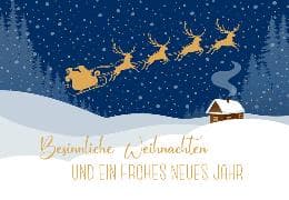 Doppelkarte. Feine Art X-mas quer 5622.A