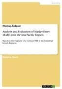 Analysis and Evaluation of Market Entry Modes into the Asia-Pacific Region