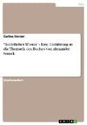 "Rechtliches Wissen" - Eine Einführung in die Thematik des Buches von Alexander Somek
