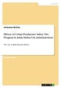 Effects of Urban Productive Safety Net Program in Addis Ababa City Administration