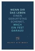 Doppelkarte Kupfergold hoch