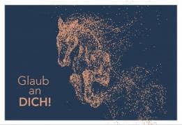 Postkarte. Kupfergold / quer