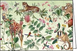 Doppelkarte. Auguri. Tiere