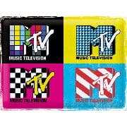 Blechschild. MTV / Logo Pop Art
