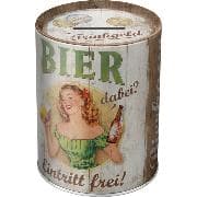 Spardose. Open Bar / Trinkgeld-Bierkasse