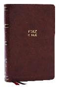 NKJV, Single-Column Reference Bible, Verse-by-verse, Brown Leathersoft, Red Letter, Comfort Print (Thumb Indexed)