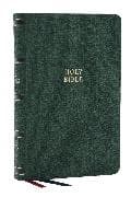 NKJV, Single-Column Reference Bible, Verse-by-verse, Green Leathersoft, Red Letter, Comfort Print (Thumb Indexed)