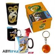 DRAGON BALL - Pack premium Large Glass +3D Keychain+Mug HeatChange