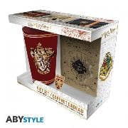 HARRY POTTER - Pack XXL glass + Pin + Pocket Notebook "Gryffindor"