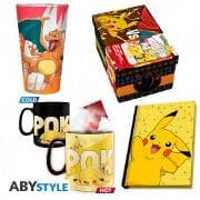 POKEMON - Pack premium Large Glass + Mug HC +Notebook "Pikachu"