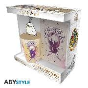 HARRY POTTER - Tasse 250ml + PVC-Schlüsselanhänger + Notizbuch "Poudlard"