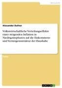 Volkswirtschaftliche Verteilungseffekte einer steigenden Inflation in Niedrigzinsphasen auf die Einkommens- und Vermögensstruktur der Haushalte
