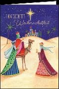 Doppelkarte. Gesegnete Weihnachten (Hl. 3 Könige)