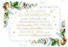 Doppelkarte. Green Karma X-MAS - Zu Weihnachten werden Wünche wahr