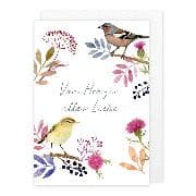 Doppelkarte. Plastikfrei. Herbstglück Von Herzen alles Liebe
