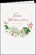 Doppelkarte. Frohe Weihnachten (Kranz)