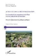 Actes 1 et 2 de la décentralisation