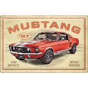 Blechschild. Ford / Mustang - GT 1967 Red