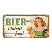 Hängeschild. Open Bar / Bier dabei - Eintritt frei